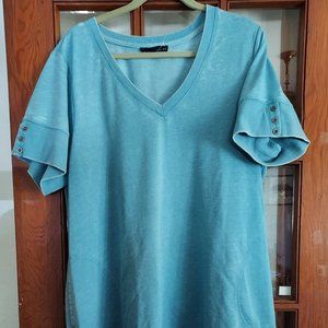 Jane + Delancey V-Neck Mid-length Tee Dress, size 2X